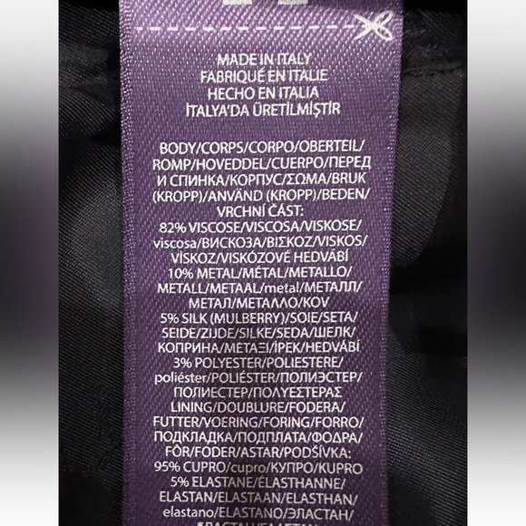 NWT $2990 Ralph Lauren Collection Mychele Metallic Strapless Cocktail Dress Sz 8 - Picture 16 of 16